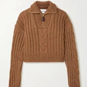 Nanushka Eria Half-Zip Cable Sweater - Size M